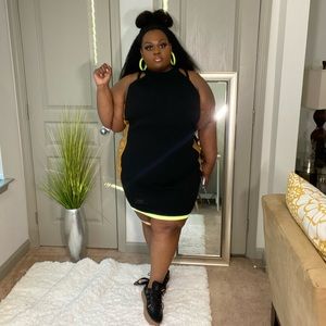 Adidas IVY PARK DRIP 2.0 mock neck knit dress.